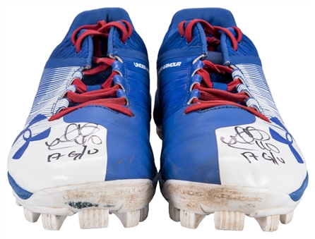2017 Willson Contreras Cubs Game Used & Signed Under Armour Cleats - Direct From Player (Anderson LOA)